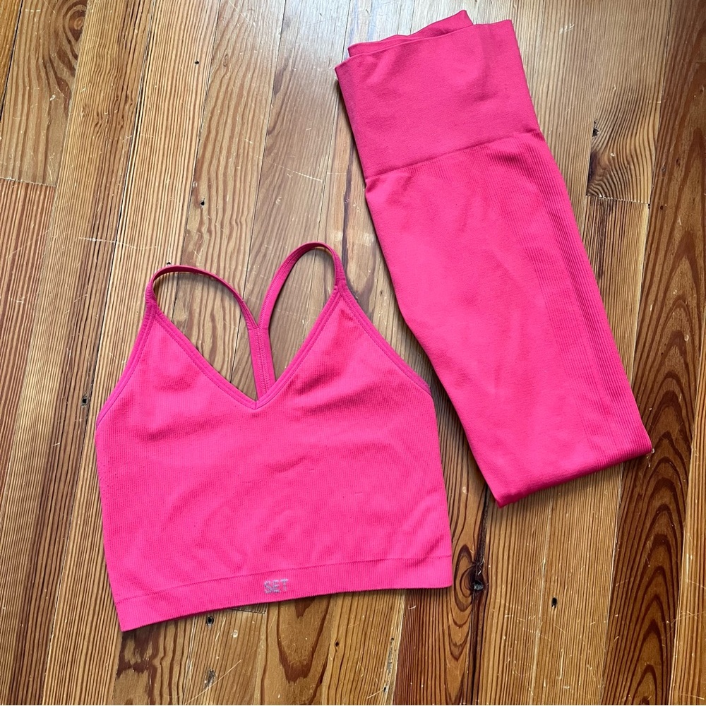 Set Active Sculptflex Ribbed V Bra Size L